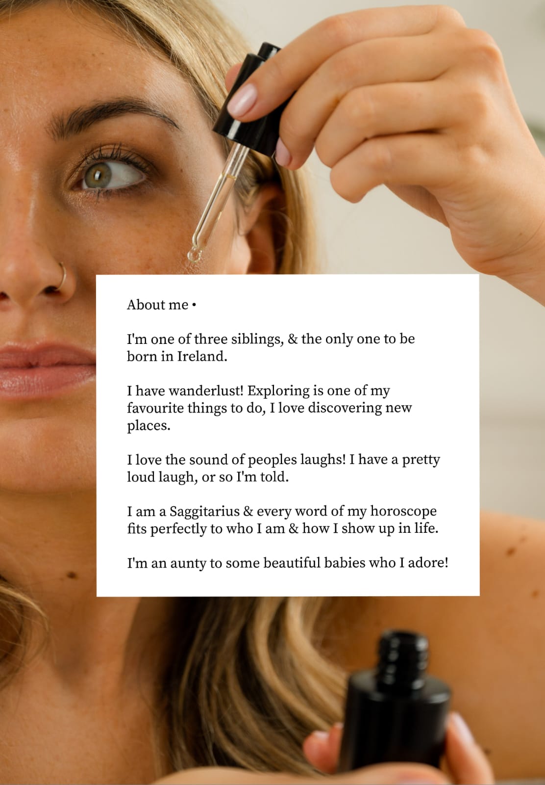 Gracie Mahady about me portrait